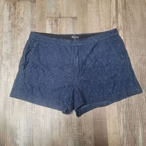 Madewell Women's Shorts Navy Blue Lace Bloom Size 4
